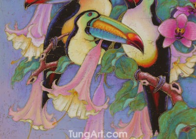 B-13 Toucans with Angel’s Trumpets