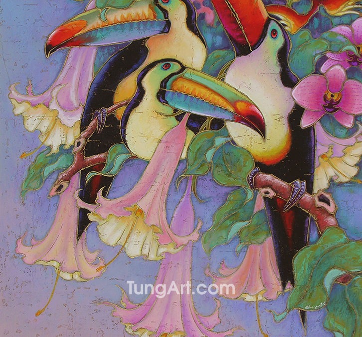 B-13 Toucans with Angel’s Trumpets